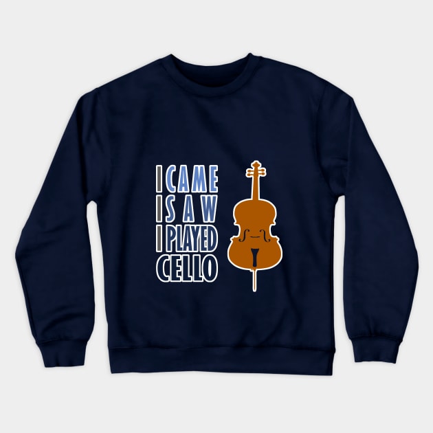 Funny Cello Crewneck Sweatshirt by evisionarts